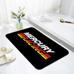tapis anti dérapant moderne logo mercury racing noir jaune salon salle bain entrée 100x150cm