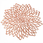 tapis table moderne or argent floral ajouré respectueux environnement silicone élégant set repas fourchette