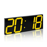 horloge murale digitale led moderne grande taille noir blanc jaune vert lumineuse télécommande