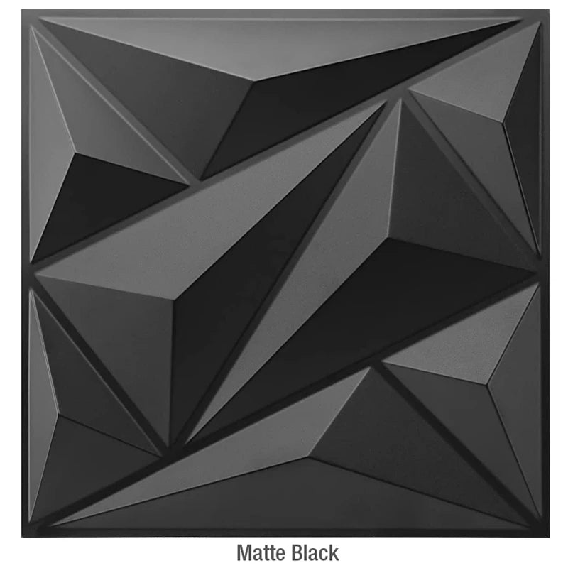 panneau décoratif 3d moderne triangles géométriques blanc adhésif opacité plastique
