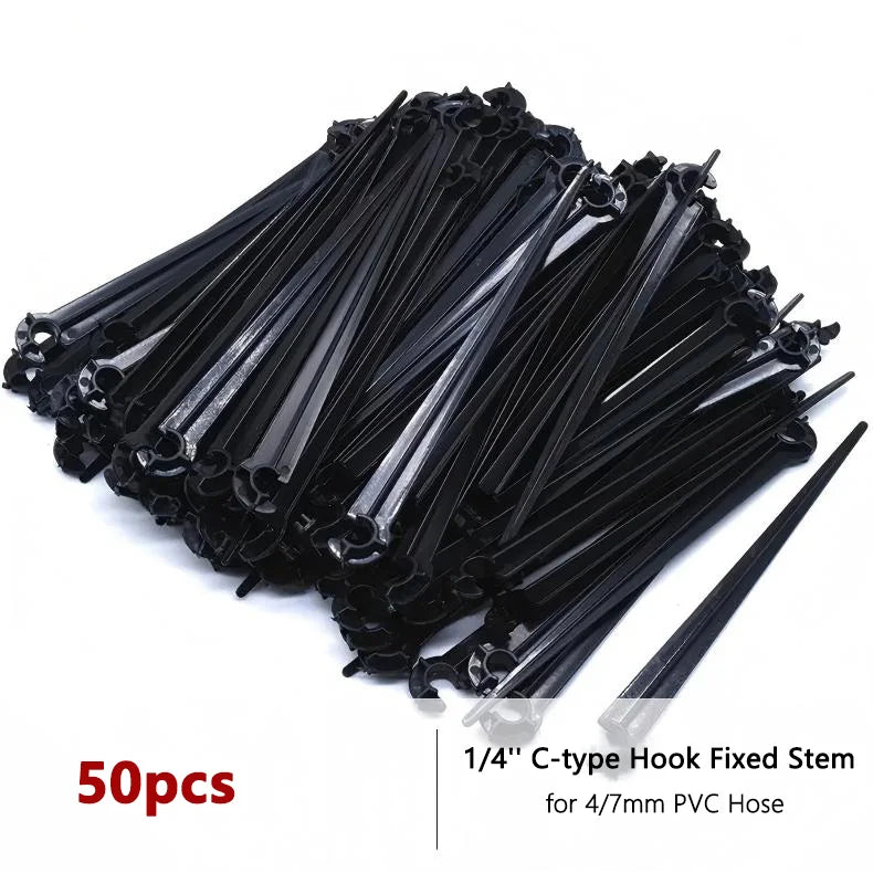 supports fixation tuyaux d'irrigation goutte goutte kit arrosage tiges plastique attaches colliers serrage jardinage