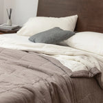 couette coton patchwork été lit double maison lavable blanc rose simple