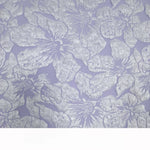 tissu polyester brocart fleurs relief bleu marine rose clair beige gris rouge jaune doré