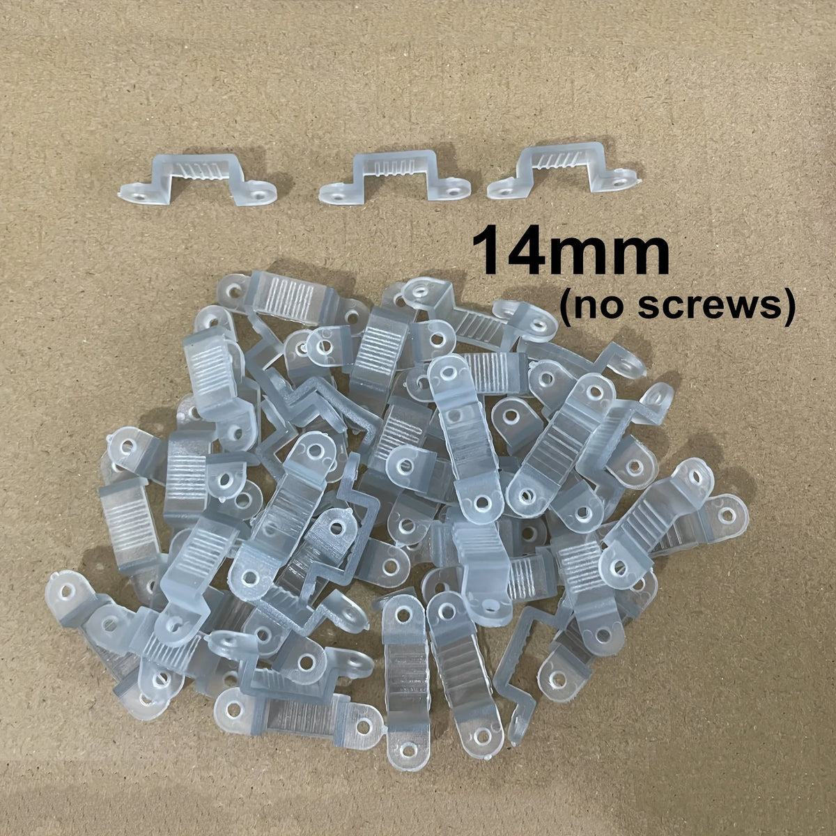clips fixation ruban led transparent modernes 10mm 14mm 17mm sans vis 50 pièces ridges