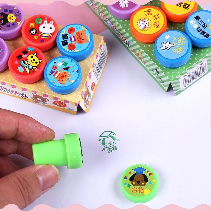 tampons dessin animé animaux visages peinture manuelle décoration photo enfant variées opaques
