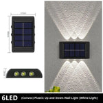 lampe murale solaire noire moderne panneau solaire blanc led extérieure jardin paysage