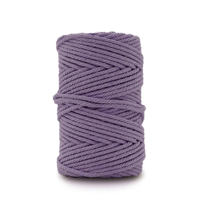 fil macramé coton texturé blanc noir gris bleu rose rouge vert jaune violet artisanal