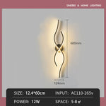 lampe murale moderne applique murale spirale abstraite noir lumière minimaliste fixée mur
