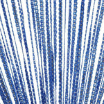 rideau decoratif franges bleu blanc argenté transparent moderne chambre 100x200cm