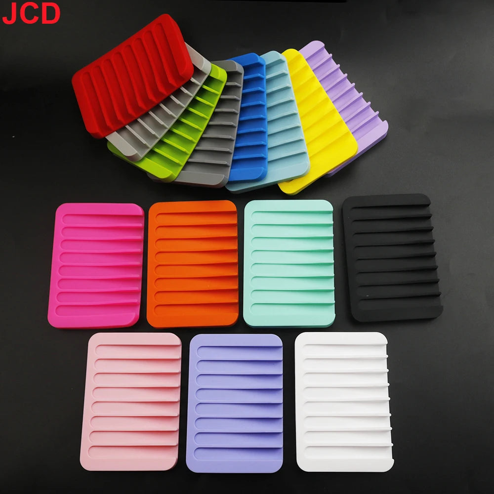 support savon silicone rose violet bleu vert orange gris moderne rayures horizontales