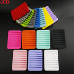 support savon silicone rose violet bleu vert orange gris moderne rayures horizontales