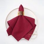 serviettes coton orange rose gris beige table classique réutilisables festive fourchette couteau