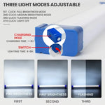 lampe led rechargeable clips magnétiques blanc bleu moderne pratique éclairage extérieur nuit campingurgence