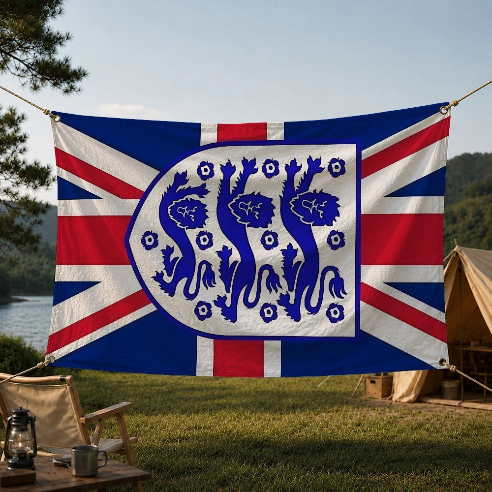 drapeau union jack lion ecosses rouge blanc bleu noir piquet decoration exterieur