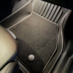 tapis sol voiture noir rayures horizontales moderne adhésif 4pièces avant 1coffre toutes saisons imperméable