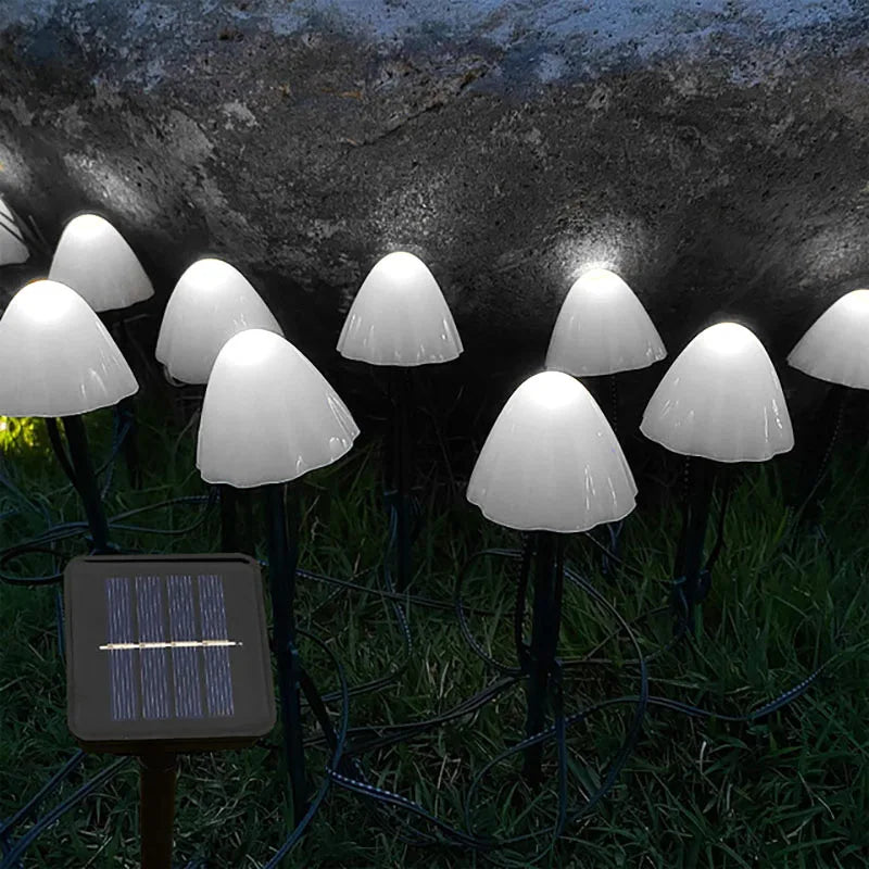 lumières solaires extérieures champignons colorées autoinstallation ip65 led