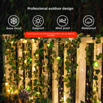 guirlande lumineuse feuilles vertes fleurs led noël mariage décoration maison festiveextérieurintérieur