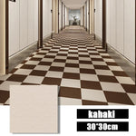 tapis auto adhésif carré 30x30cm sol intérieur moderne texture tissée collage facile maison