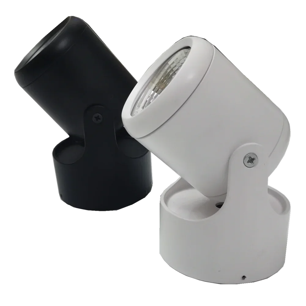 spot led intérieur moderne blanc noir télécommande rf aluminium projecteur d'éclairage décoration maison