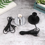 support ampoule moderne câble alimentation prise électrique noir doré blanc métallique