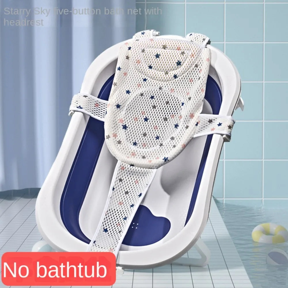 filet bain bébé étoiles blanc bleu rose clips moderne confortable sécurité antidérapant tissu