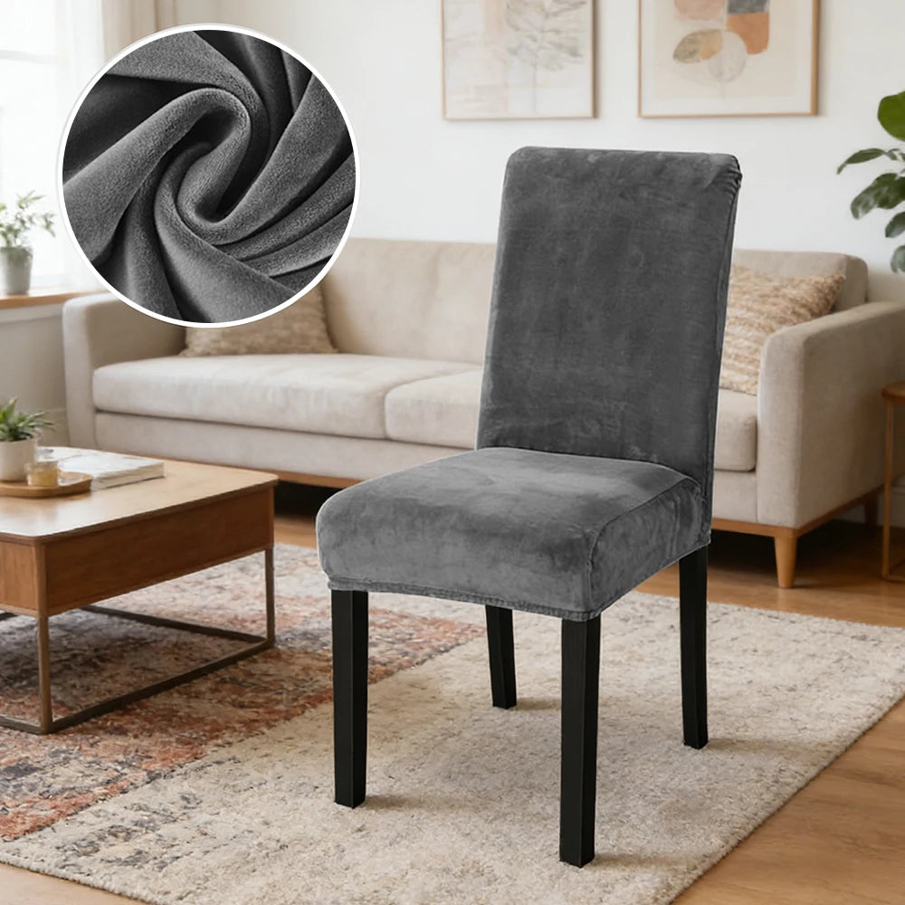 housses chaise velours elasthanne polyester gris modernes poignées serrage chaise mariage banquet