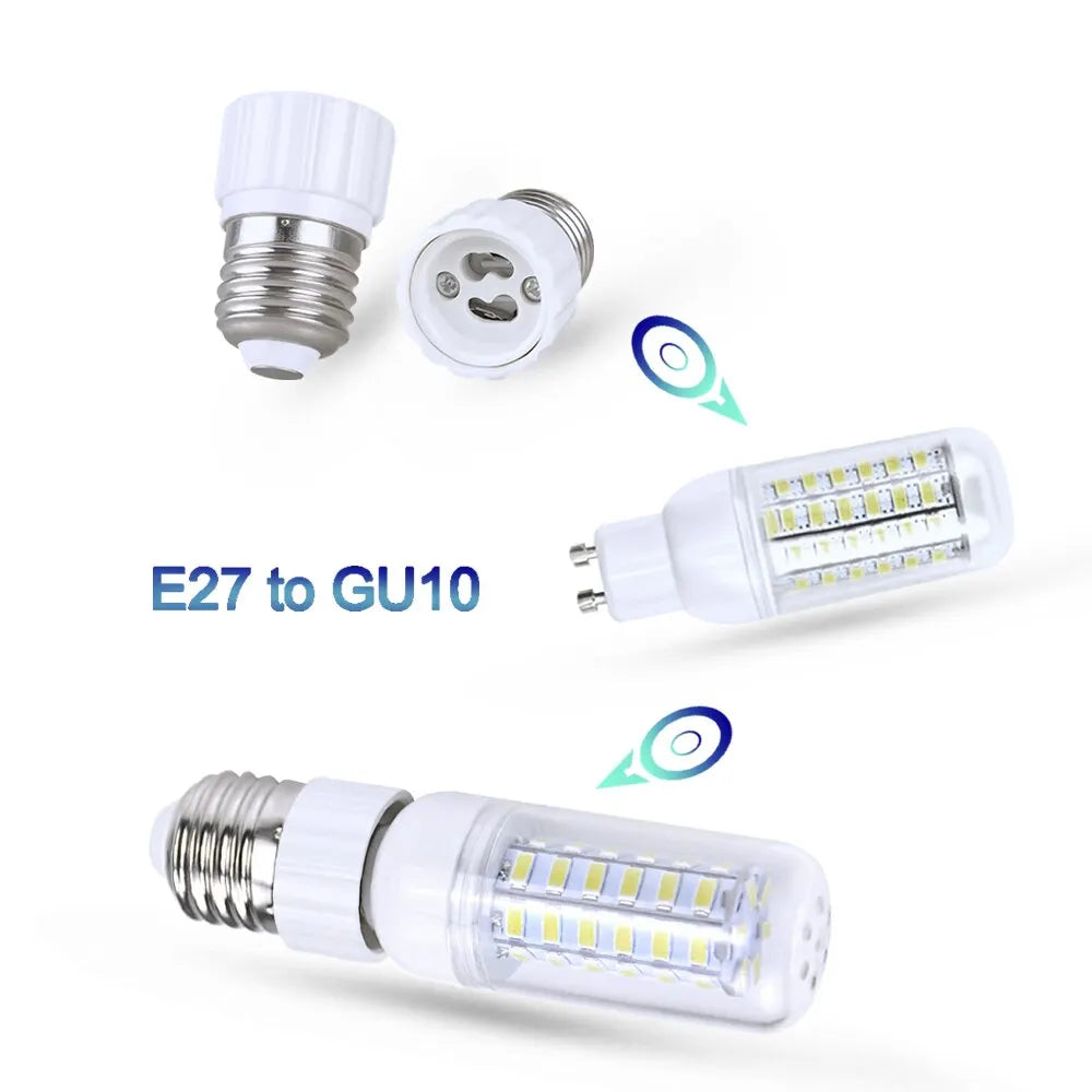adaptateurs culot led e27 e14 b22 gu10 ignifuge adhésifs modernes blancs certification rohs fcc