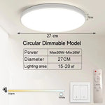 lampe led moderne télécommande fonction mémoire 2700 6500k noir blanc