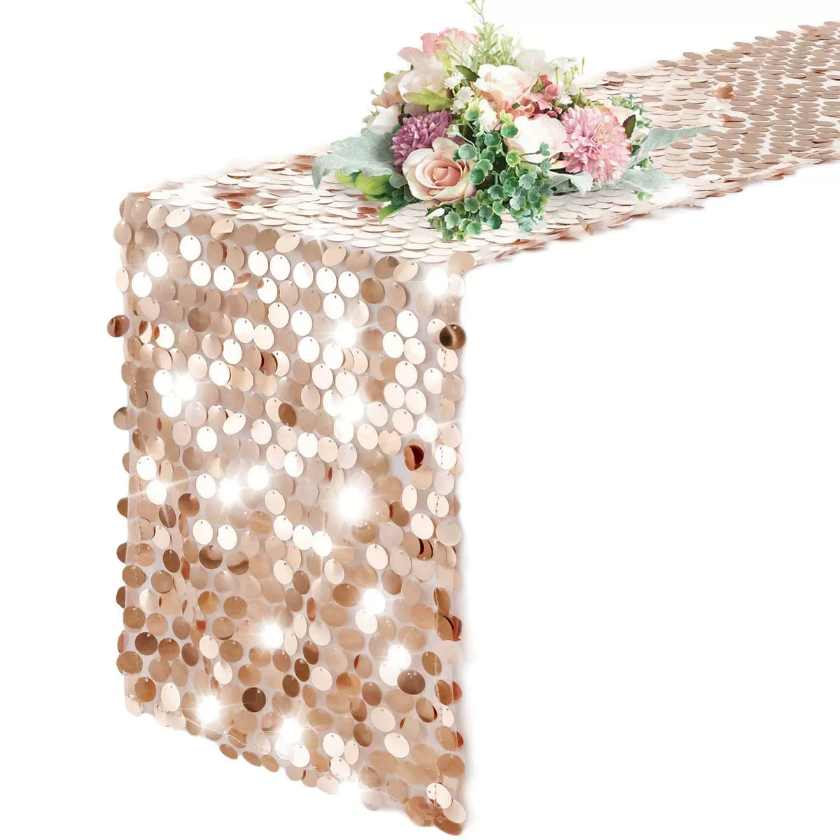 chemin table roses solides opaques decoratif maison festive mariage printemps pâques rustic