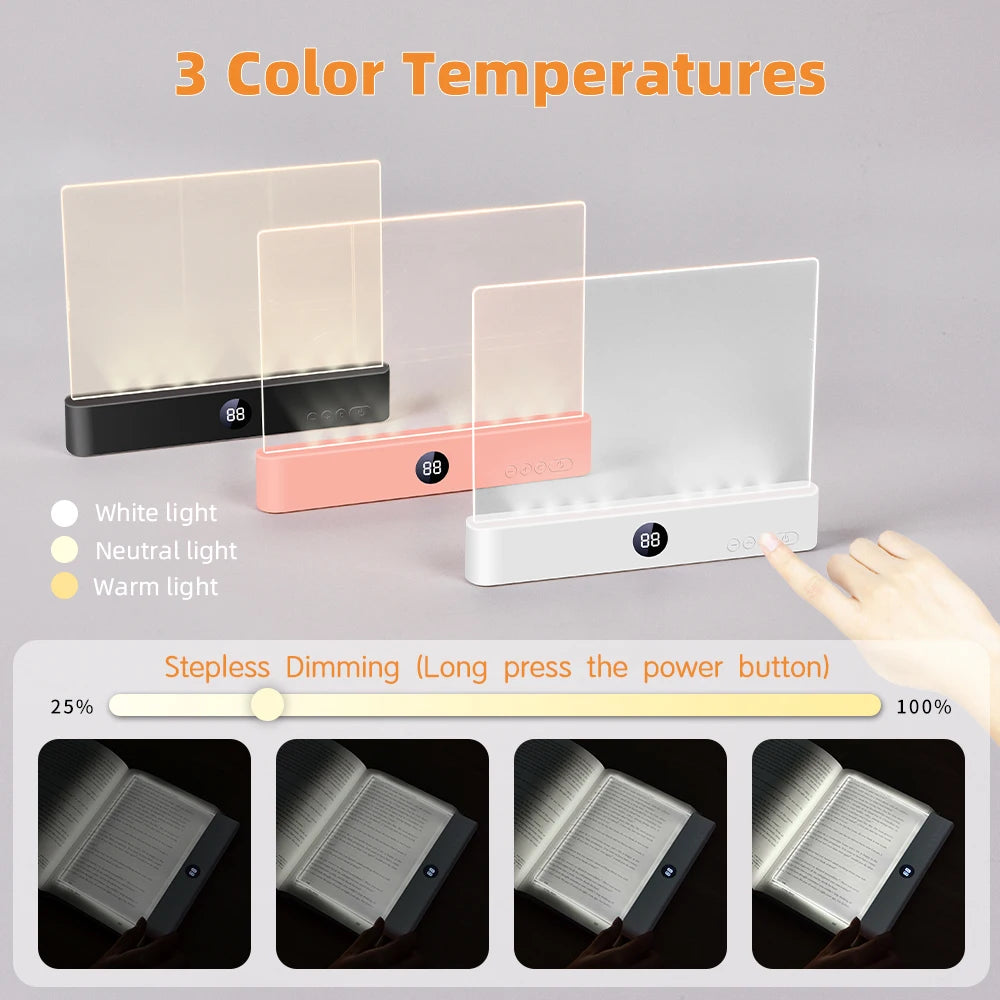 lampe lecture led rechargeable transparente moderne adhésive chevet voyage blanc