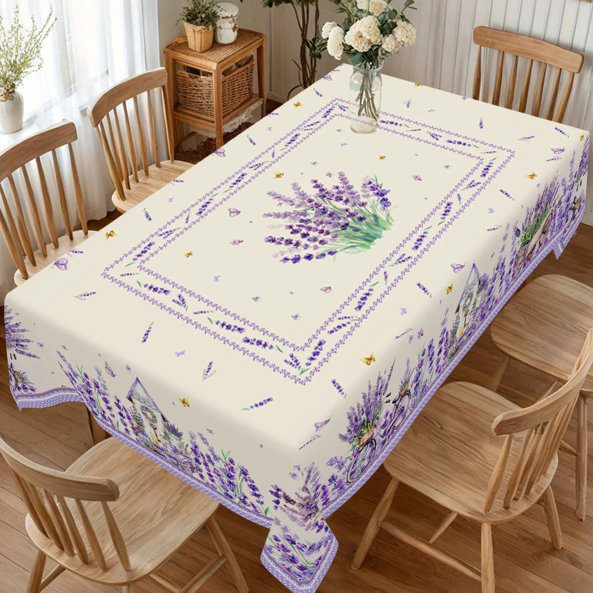 nappe table fleur lavande printemps été mariage anniversaire extérieur provence champêtre vaisselleDecorationFestivalière