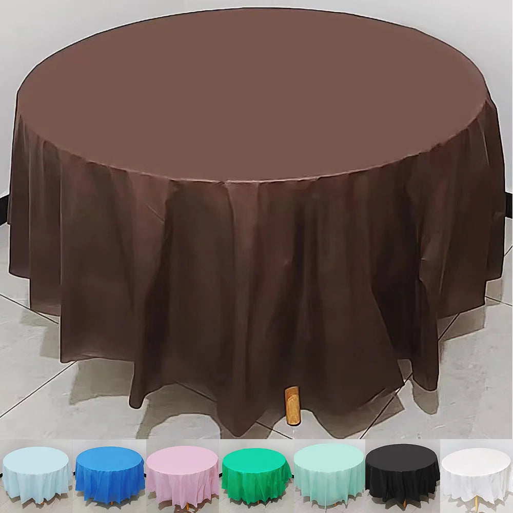 nappe table ronde uni bleue verte rose moderne opaques 213cm discothèque événement anniversaire