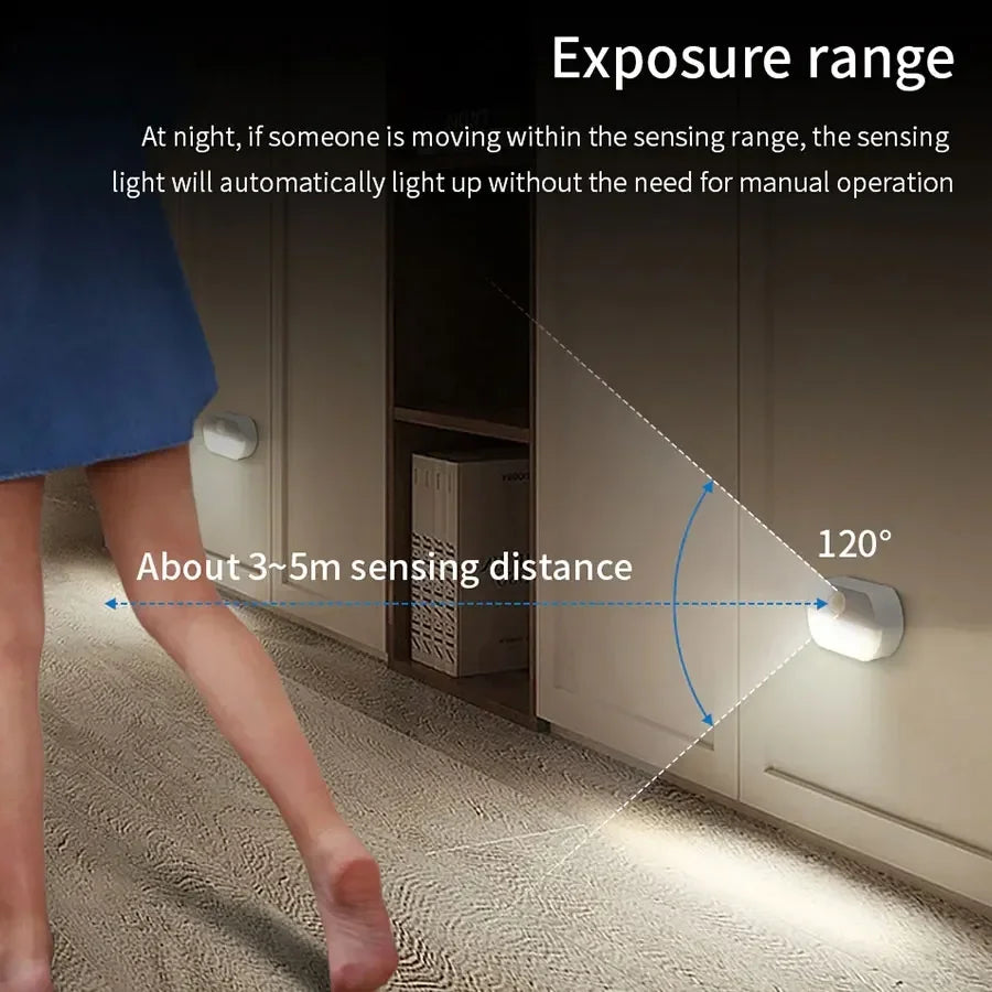 veilleuse led rechargeable usb blanc moderne batterie aaa adhésive flux lumineux minimaliste autonomie movement