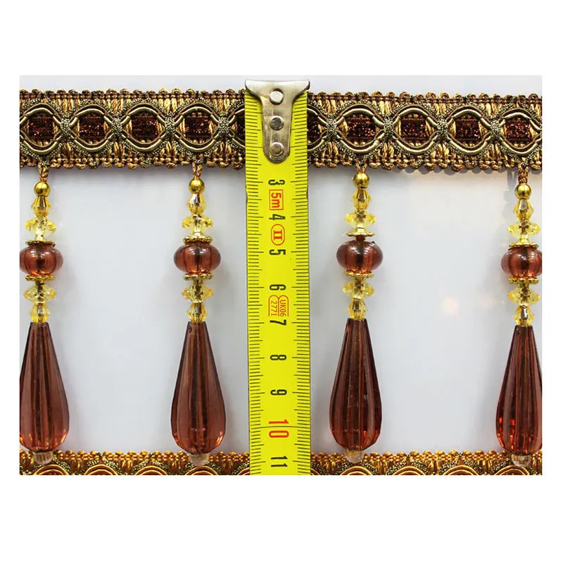 ruban décoratif or ornements floraux classique élégant pendeloques fixations invisibles textiles ornementaux