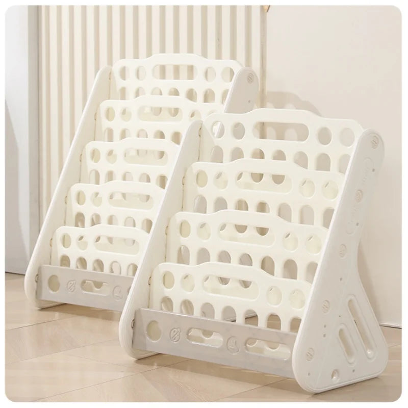 support livres pliable blanc grille moderne rangement opacité 57cm hauteur 54cm largeur 32cm profondeur