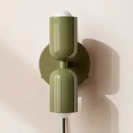 Applique murale moderne pour chambre à coucher avec abat-jour coloré