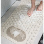 tapis bain perforé rose gris beige moderne antidérapant pvc opaque pieds salon chambre