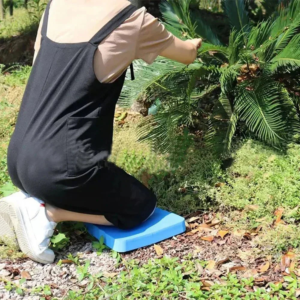 tapis genou bleu vert noir mousse épaissie texture tissée poignée pratique confortable yoga fitness