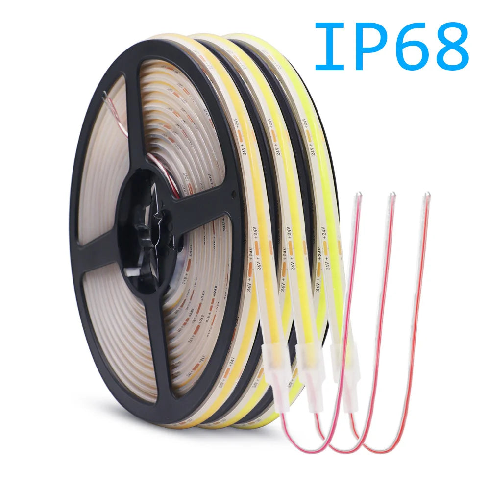 Ruban LED COB étanche blanc haute densité