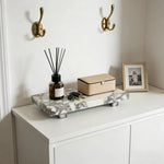 plateau marbre blanc moderne boîte bijoux flacon parfum porte savon