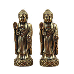 statues bouddha doré bronze lisses détails sculptés traditionnel religieux ornement intérieur fengshui