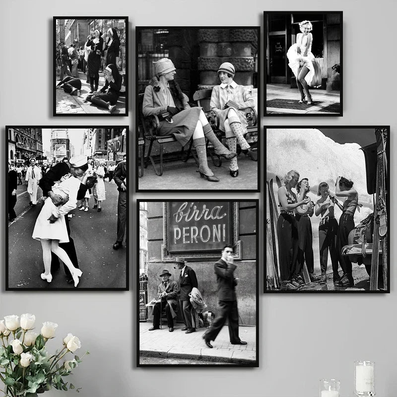 Affiche photo noir et blanc Paris sur toile