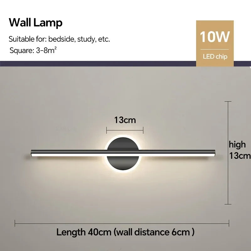 applique murale led moderne argentée dorée geometrique minimaliste chambre salon