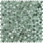 mosaïque murale 3d hexagonale métallique brossée moderne minimaliste vert marron gris beige autoadhésive