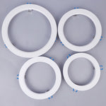 anneaux fixation luminaire blancs modernes downlight led opaques rond lisses variante adaptable