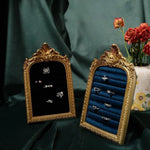 présentoir bijoux velours baroque or rouge bleu noir réutilisable cinq couches respectueux environnement decoration