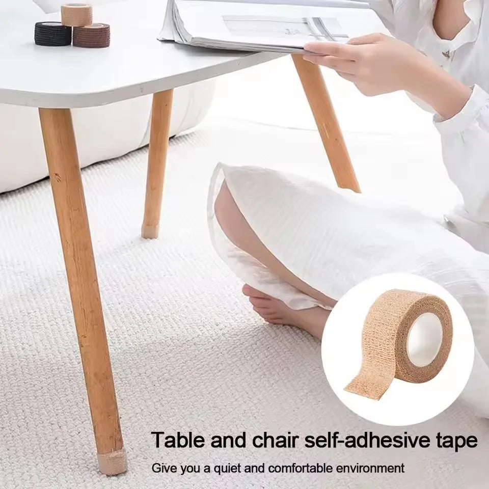 patins antidérapants adhésifs marron noir protégeant sol chaise table silencieux moderne