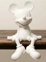 figurine mickey mouse résine noire blanche moderne figurine deco salon hall entrée meuble tv