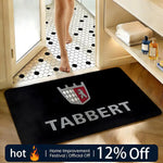 tapis sol noir moderne coton doux absorbant antidérapant décoration maison salon chambre douche