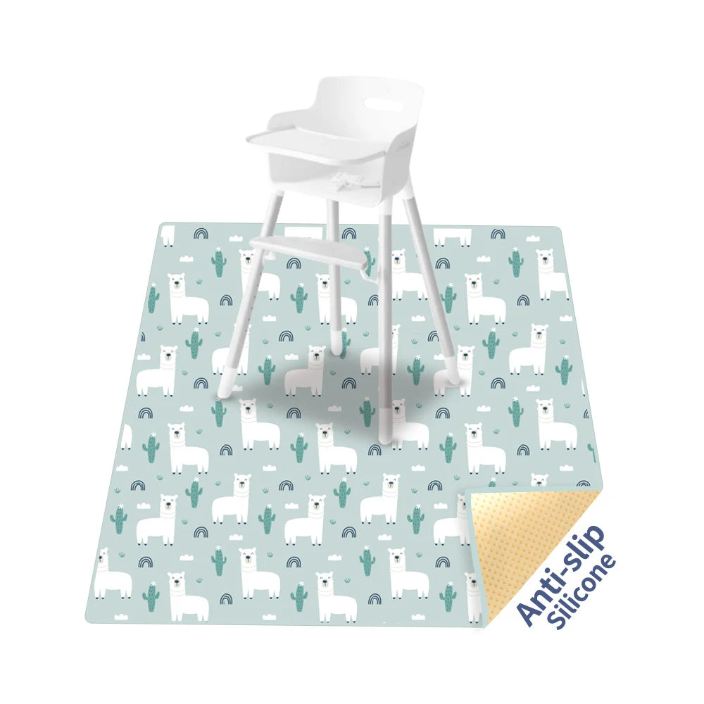 tapis imperméable anti éclaboussures sol couverture bébé animaux fruits pois illustration enfantine polyester